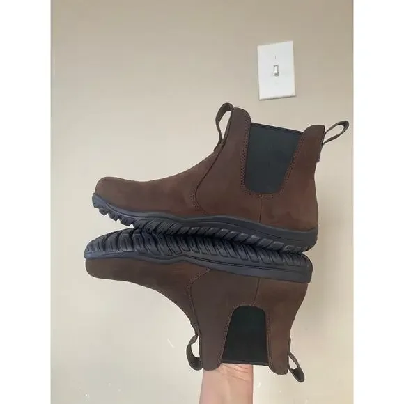 Lems  Epresso Brown Leather Chelsea Waterproof Boots Mens 7 Womens 8.5 Unisex - Picture 8 of 8